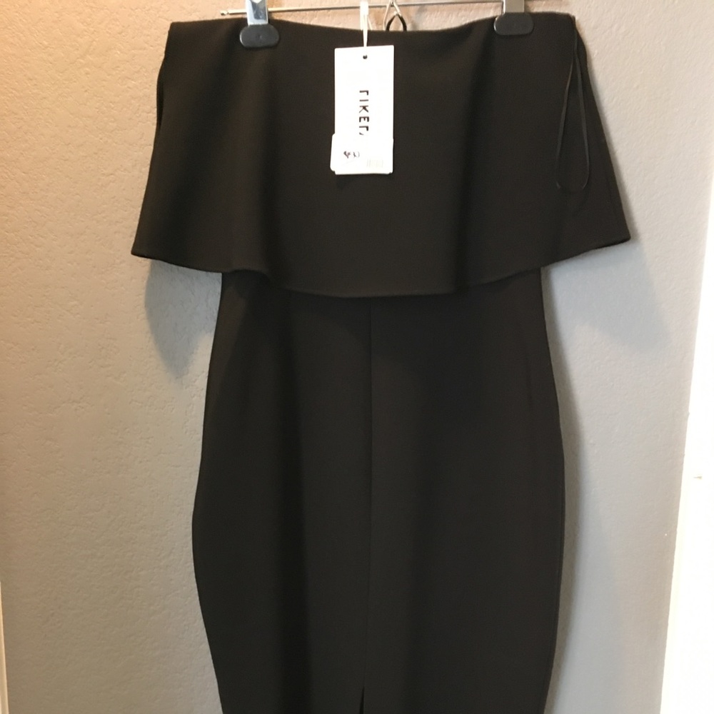 Black strapless LIKELY cocktail dress